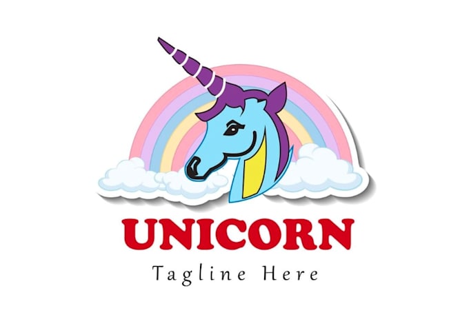 draw high quality unicorn logo with free source file