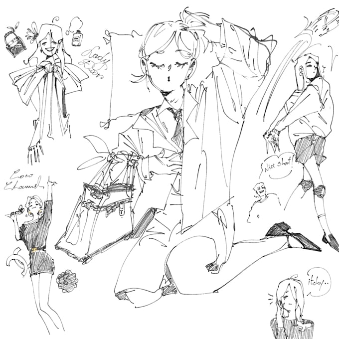 draw fanarts and oc illustrations