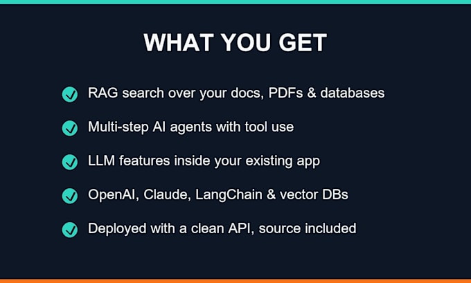 build a custom ai agent, rag search or llm integration