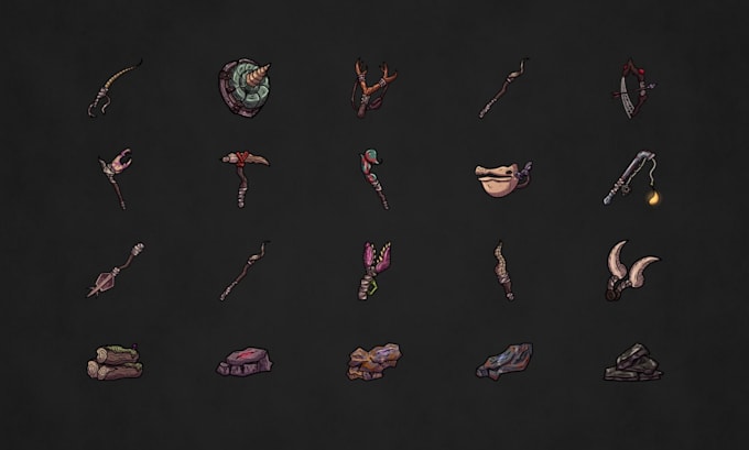 create hand painted inventory icons for your games