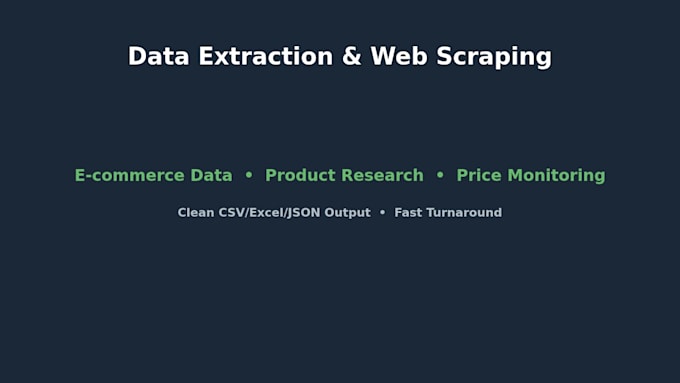 python automation web scraping and data extraction services