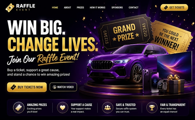 dev raffle website uk competition website raffle ticket website giveaway website