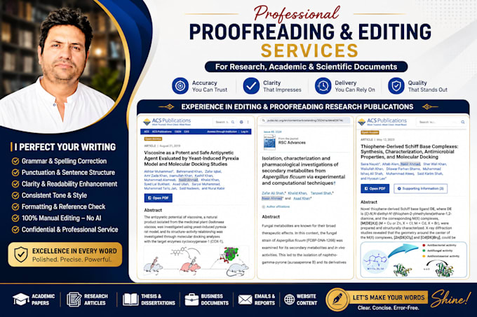 proofread and edit scientific articles professionally