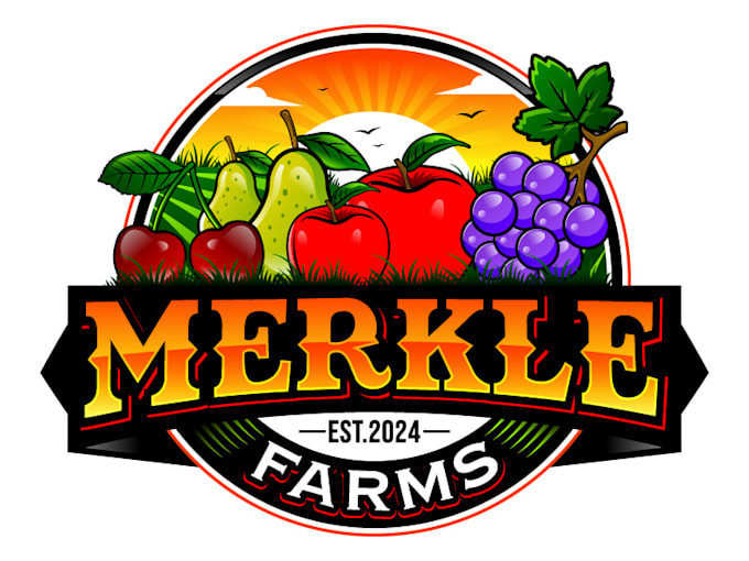 create a professional fruits farm logo design