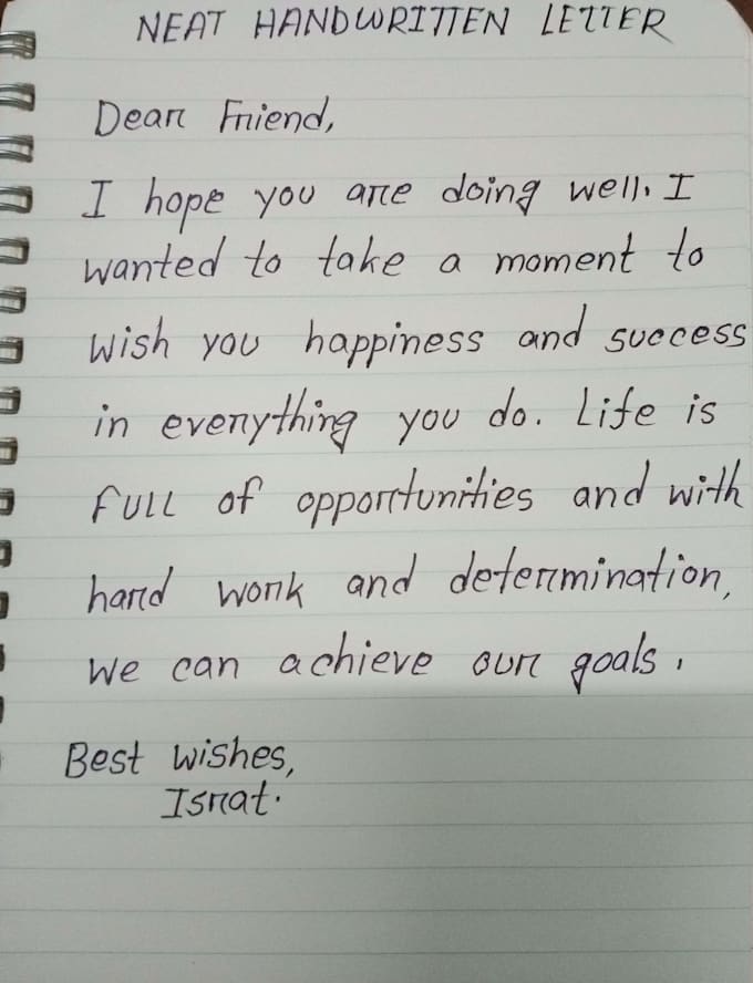 provide neat handwritten notes and assignments
