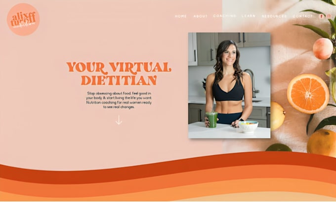 build squarespace nutritionist website clinic website squarespace salon website