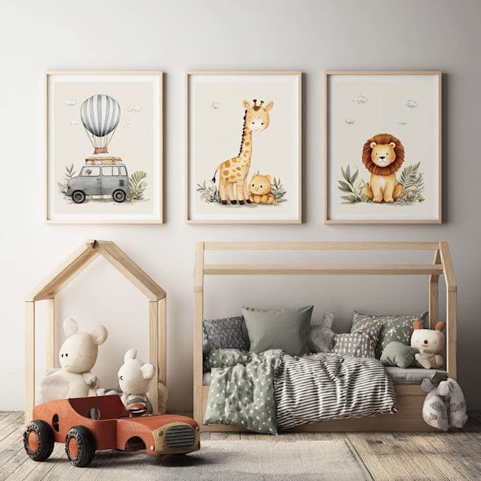 create adorable and unique nursery wall design
