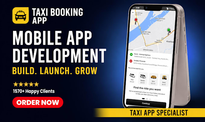 develop taxi booking app
