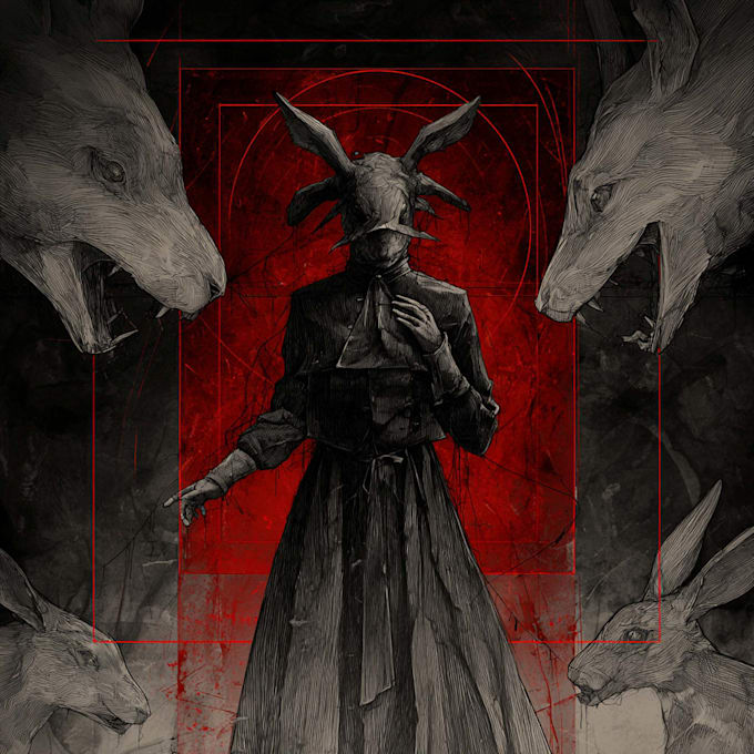 create realistic dark art horror illustrations