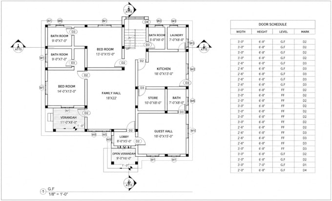 create architectural construction drawings