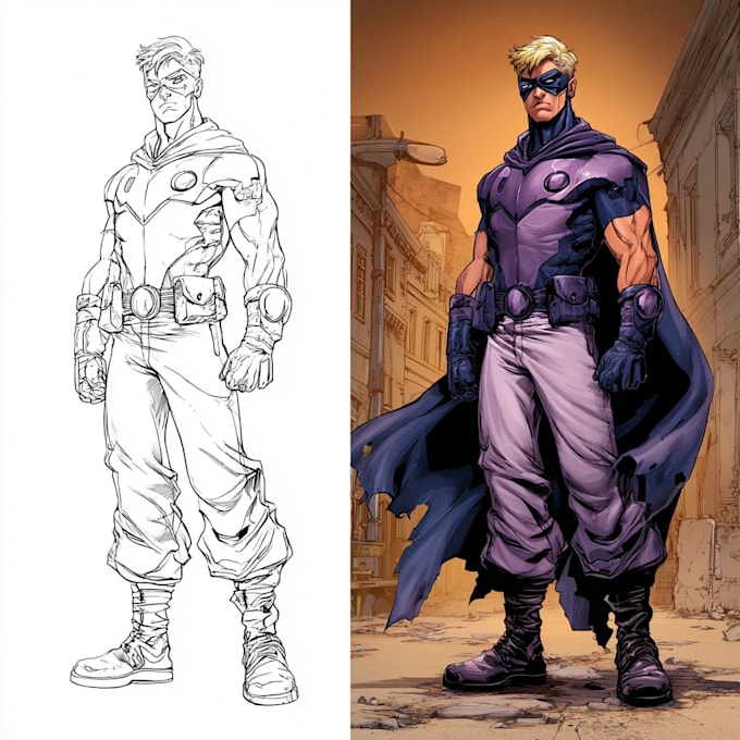 superhero character for comics