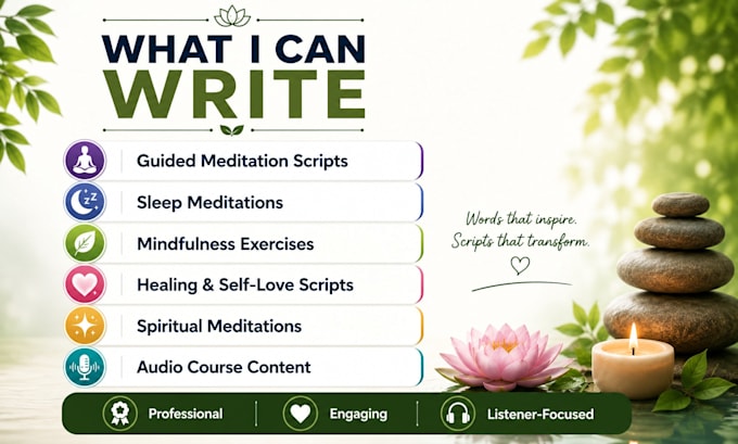 write meditation scripts mindfulness and relaxation content