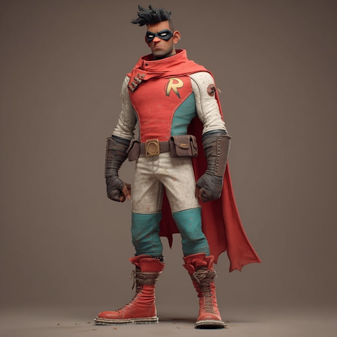 design premium superhero caricature character