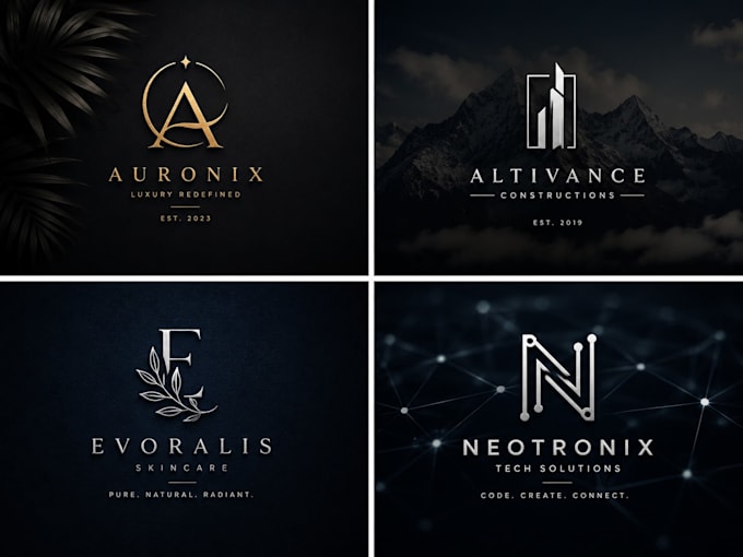 design a luxury minimalist business logo for your brand
