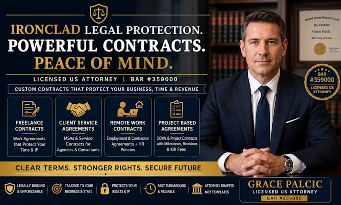 write a custom client service agreement or master service contract