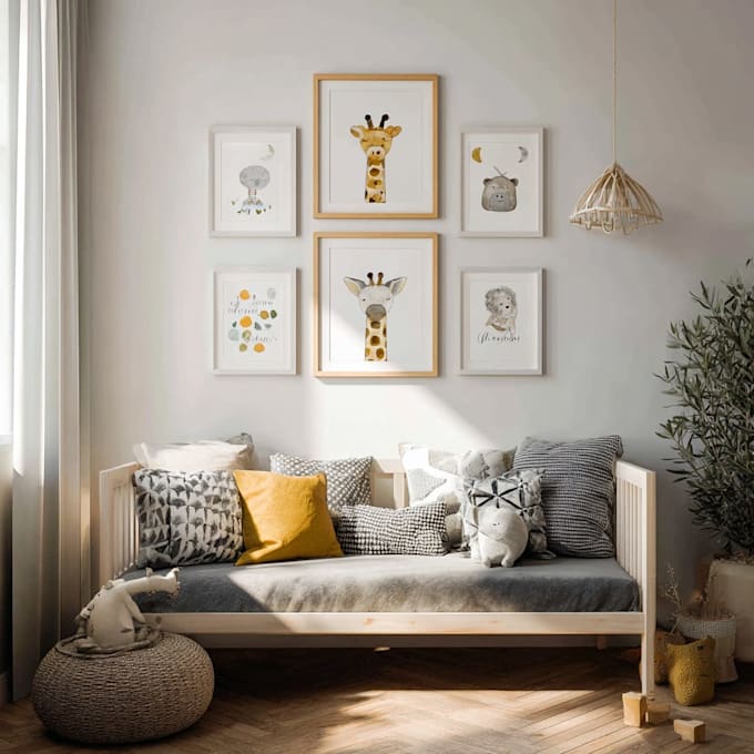 design cute and elegant nursery printable wall art