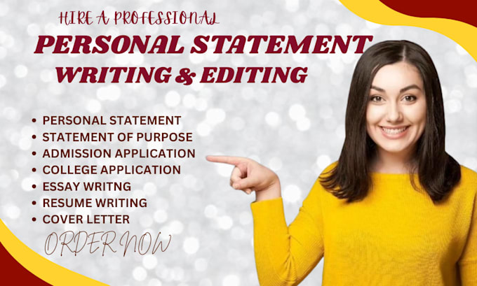 proofread, edit personal statement, statement of purpose for college application