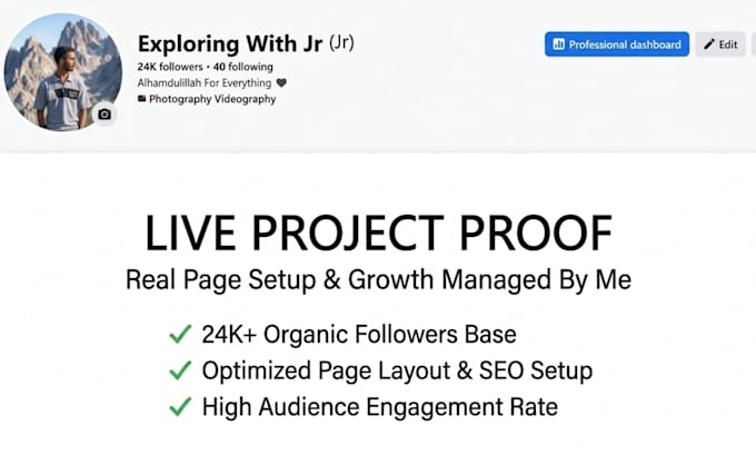do professional facebook business page creation, setup and optimization