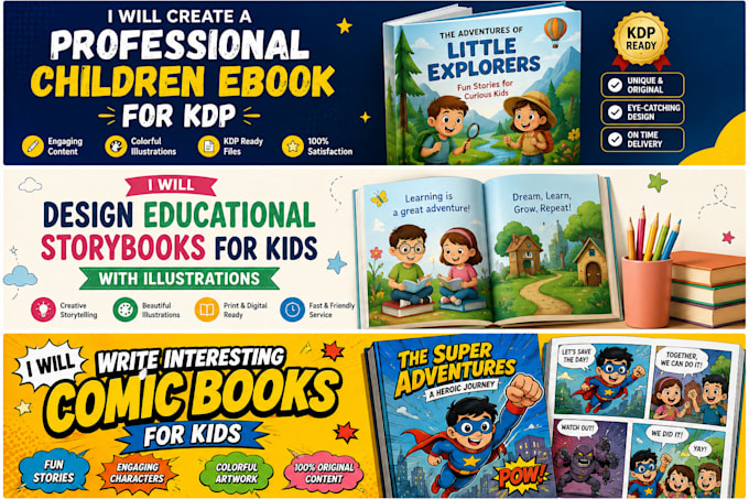 create a professional children ebook for KDP