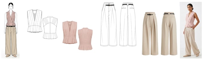 create technical flat drawings for production prep