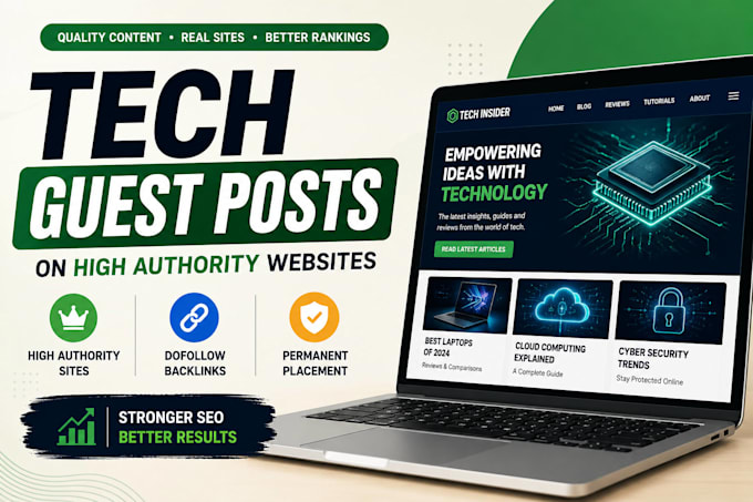 submit guest posts on high authority tech websites with do follow backlinks