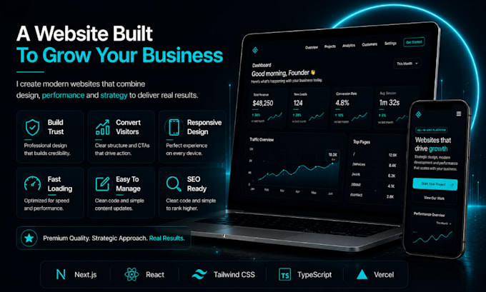 create a premium website with nextjs and react