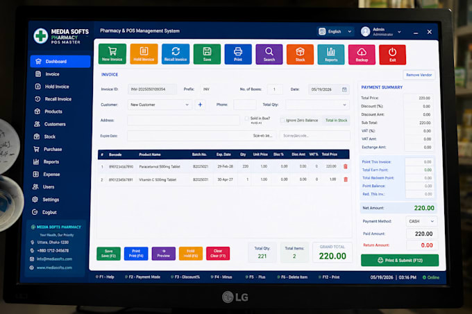 do create a modern cash management erp web base for you business