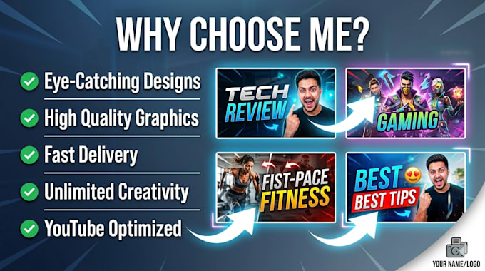 make modern and engaging youtube thumbnail designs