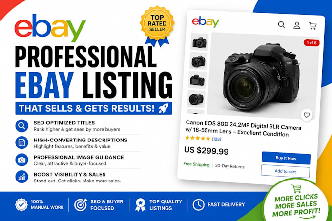 do ebay listing, product listing, SEO listing, ebay lister