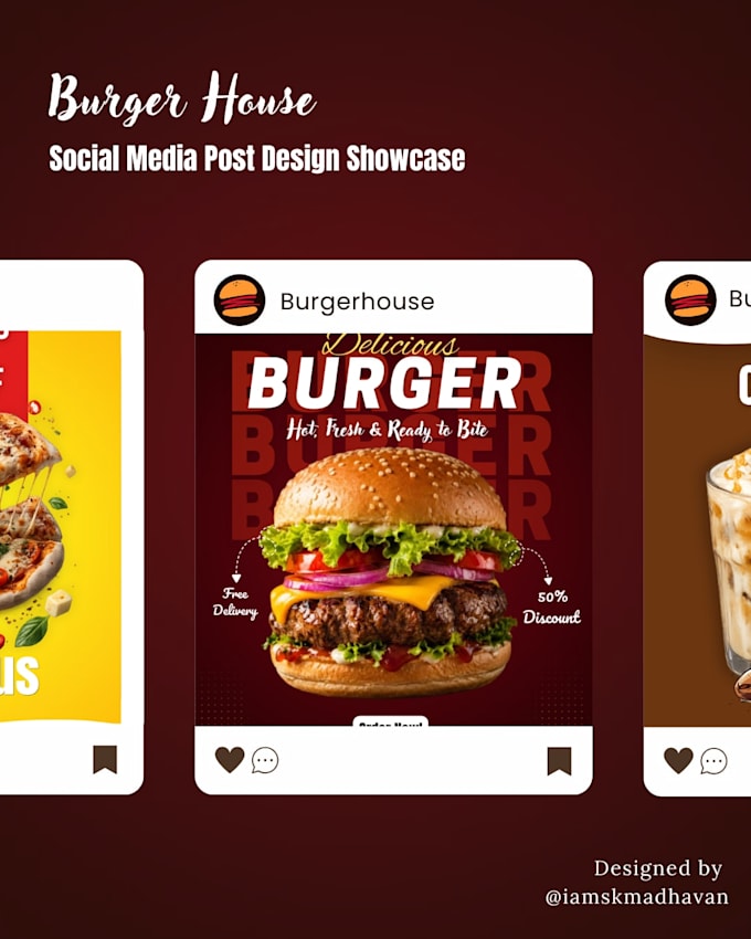 design restaurant, cafe and food promotion posts