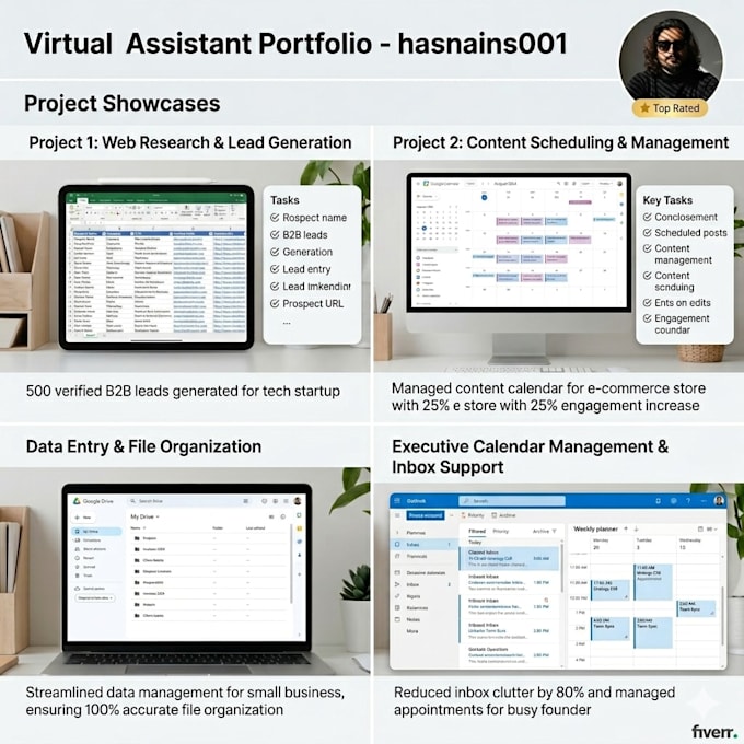 be your professional administrative virtual assistant and data entry expert