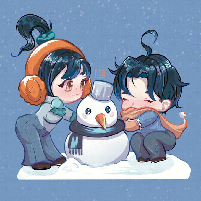 do chibi art and stickers
