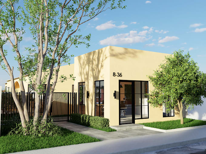 produce high quality 3d house renderings
