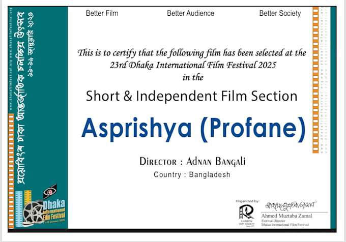 write a professional short film or tvc script