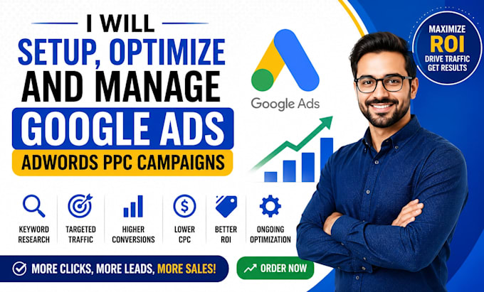setup, manage your amazon ppc ads campaign, google ads adword from scratch