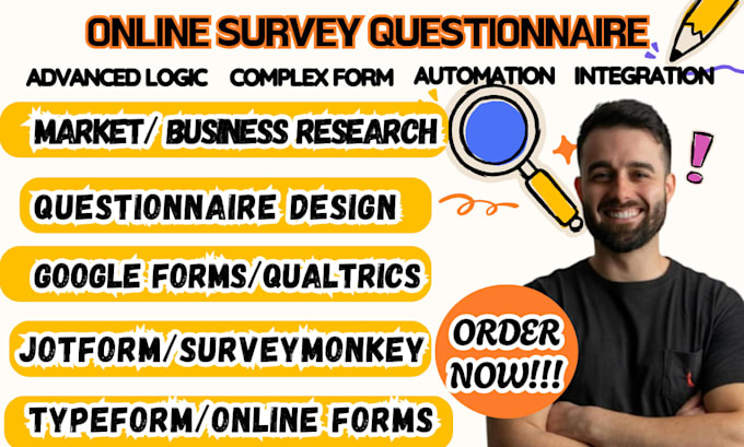 create qualtrics survey, surveymonkey  questionnaire and online forms