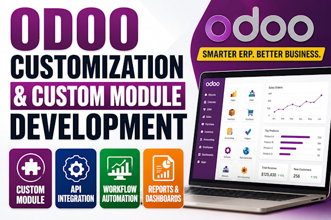 do odoo customization, custom odoo modules development and api integration
