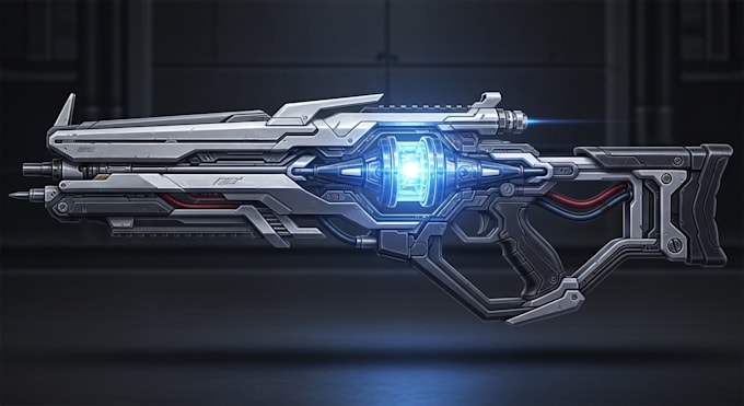 create weapon design and illustration