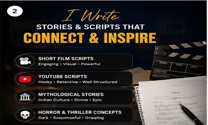 write creative stories and scripts in english and telugu