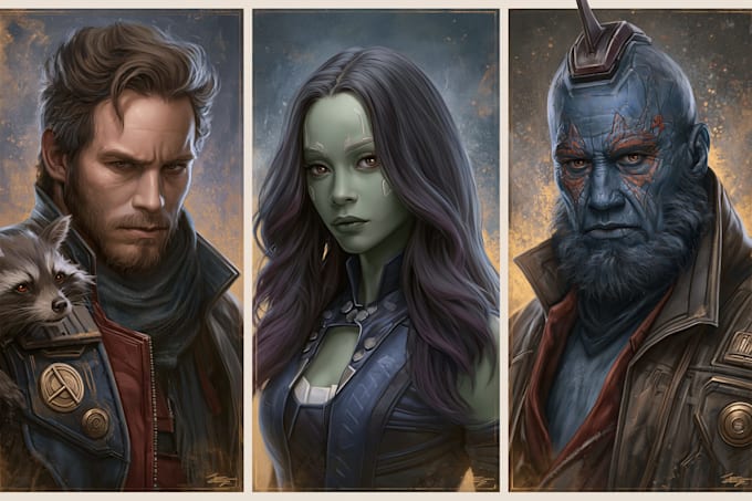 design stunning sci fi portrait or character art