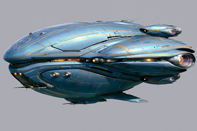 create spaceship concept art for you