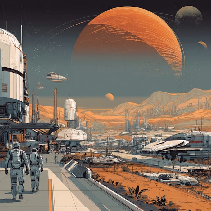 design sci fi illustration and sci fi sci fi illustration