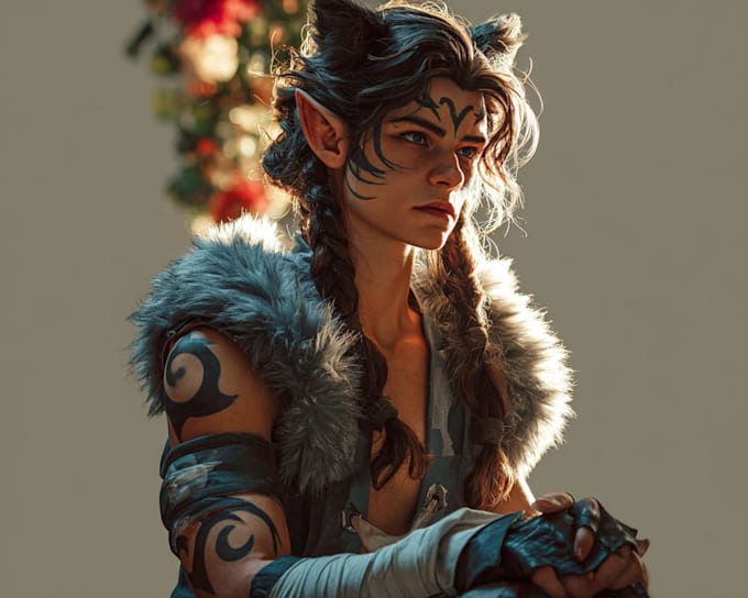design epic fantasy warriors, mages and mythical characters