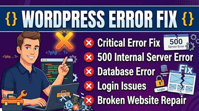 wordpress errors, bugs, critical issues and website problems