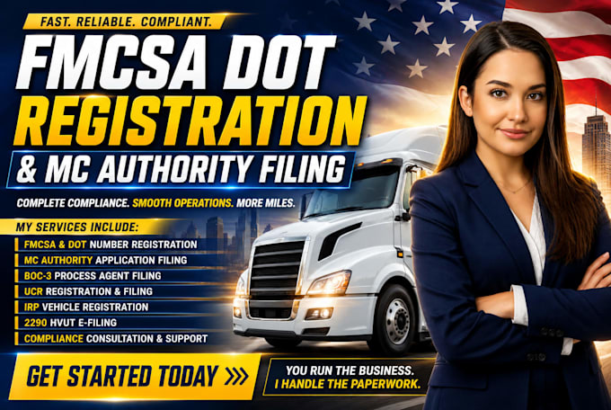 handle your fmcsa dot registration and mc authority filing