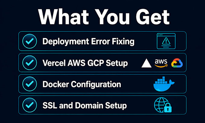 fix your deployment issues and deploy your app to vercel AWS or gcp