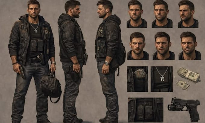 create hyper realistic 3d game characters for gaming and animation
