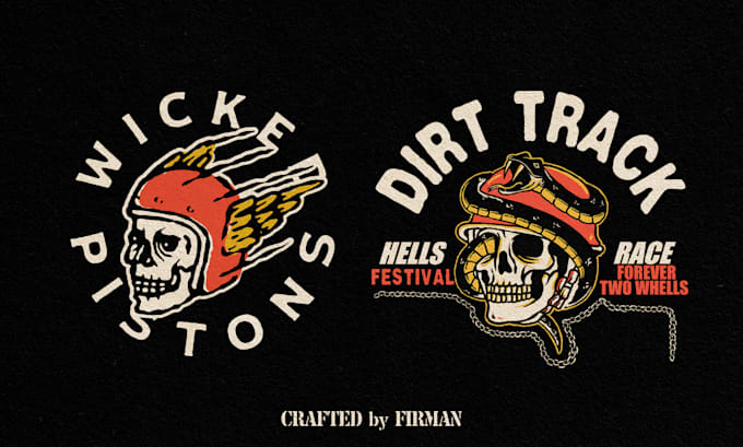draw retro skull for your t shirt