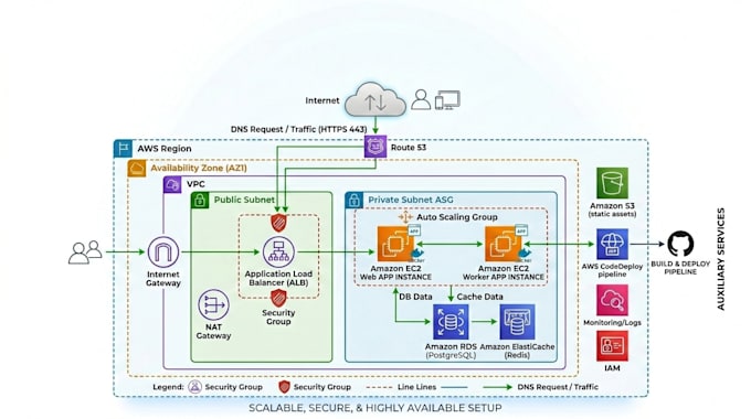 setup and deploy your application on AWS ec2