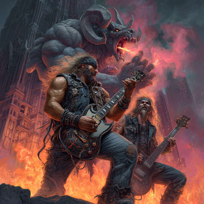 do a metal, punk or rock album cover